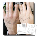 Angel Wing Temporary Tattoos for Women, 2 Sheets Waterproof