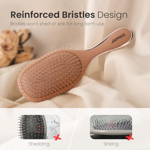 Mocha Mousse Detangler Brush for Fine Hair – Pain-Free