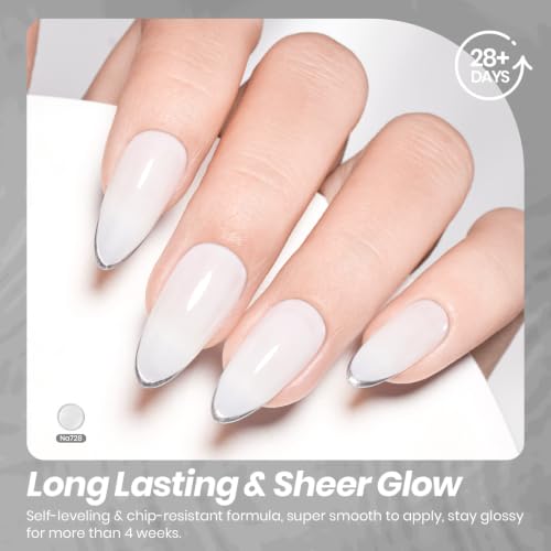 Beetles Milky White Jelly Gel Nail Polish 15ml