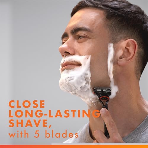Gillette Fusion5 Men's Razor with 5 Blades & Refills, Long-Lasting Shave