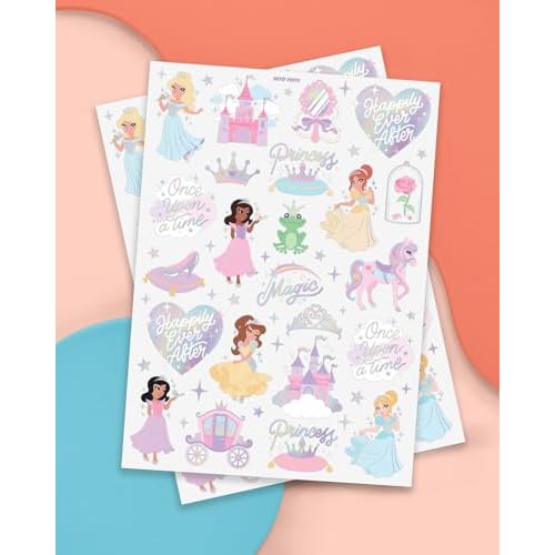 xo, Fetti Princess Party Temporary Tattoos - 46 Styles | Unircorn Birthday Decorations, Fairy Tale Party Supplies, Magic Theme Favor, Cute Accessory