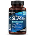 Marine Collagen Supplements with Hyaluronic Acid & Biotin - 60 Capsules for Skin Hair Nails