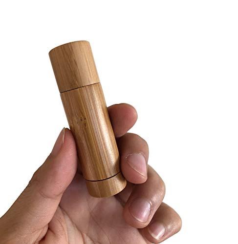 Bamboo Lip Balm Tubes, 5.5g Refillable - Set of 4