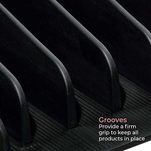 iDesign The Sarah Tanno Collection Silicone Makeup Palette Holder and Cosmetic Organizer, Black