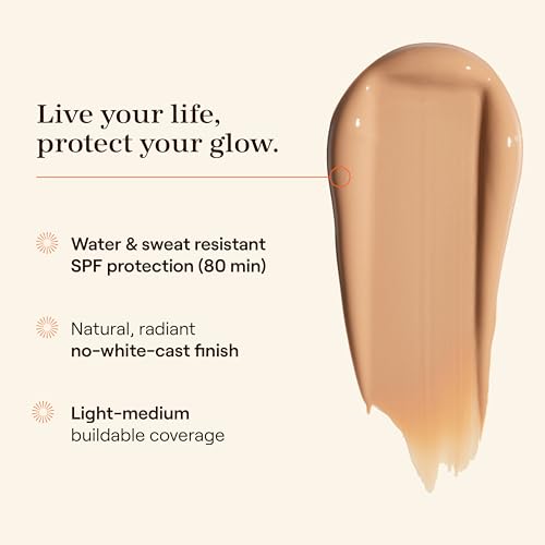 Live Tinted Hueguard Skin Tint SPF 50 - Tinted Mineral Sunscreen with Light-Medium Buildable Coverage With a Hydrating and Radiant Finish - Water and Sweat Resistant, 1.35 fl oz - Shade 09