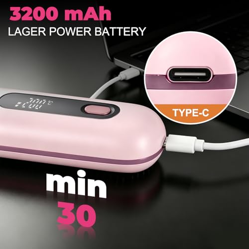 Cordless Hair Straightener Brush, Ionic Frizz-Free MCH Heating