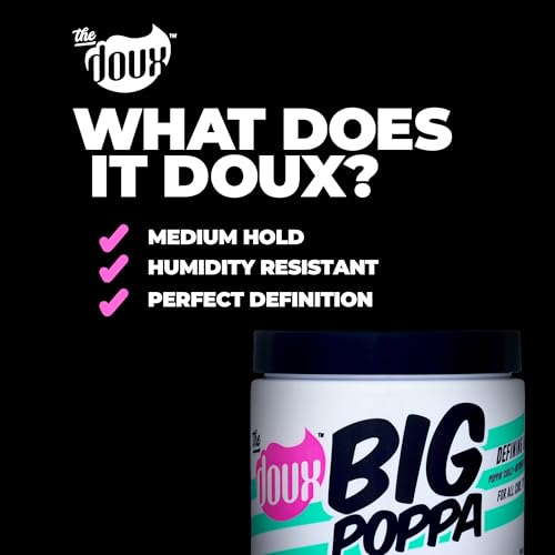 The Doux Big Poppa Curl Defining Gel - Anti-Frizz Flex Hold Gel (12 oz)