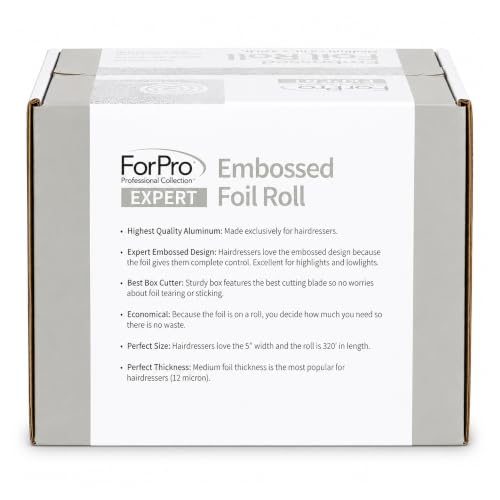 ForPro Professional Embossed Aluminum Foil Roll, 5W x 320 Ft