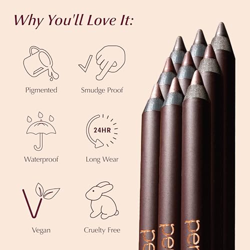 PERSONA 24HR Waterproof Eyeliner Pencil Duo - Plum & Chocolate