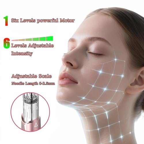 Derma Roller Pen 0.25mm Microneedling Tool for Face & Hair - Home Use