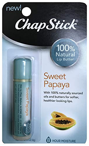 ChapStick 100% Natural Lip Butter Sweet Papaya 0.15 oz (Pack of 2)