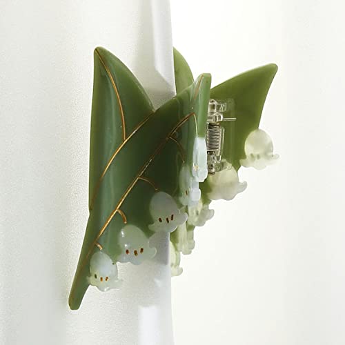 Lily of The Valley Claw Clips,Cellulose Acetate Hair Clips,Small Claw Clips for Girl,Hair Accessories