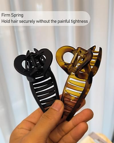 5 Inch Claw Clips for Thick Hair - Jumbo XL Matte Clips, 2 Pack
