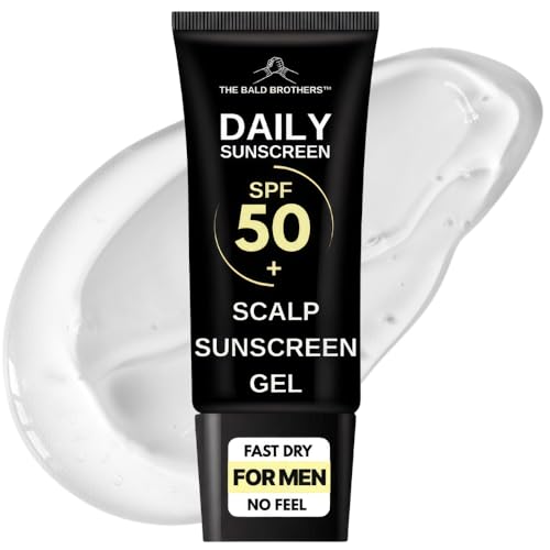 Bald Head Care for Men | Everyday Face & Scalp Care | Matte, No Grease, Vegan | Daily Scalp Sunscreen Fragrance Free - SPF 50+