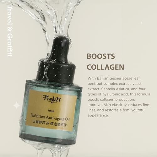 Haberlea Oil ? Natural Anti-Aging Moisturizer for Dry Skin, Fine Lines & Wrinkles, Lightweight Face Oil for Hair & Body ? All Skin Types ? Made in Taiwan ? 25ml / 0.85 fl oz