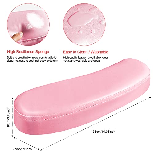 TOROKOM Nail Arm Rest for Acrylic Nails Hand Rest Pillow Cushion for Nails Microfiber Leather Nail Armrest Stand Holder Table Desk Station Manicure for Acrylic Nails Tech Use, Pink