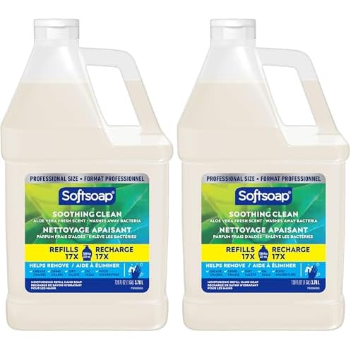 Softsoap Liquid Hand Soap Refill, Soothing Clean, Aloe Vera Fresh Scent - 1 gallon (Pack of 2)