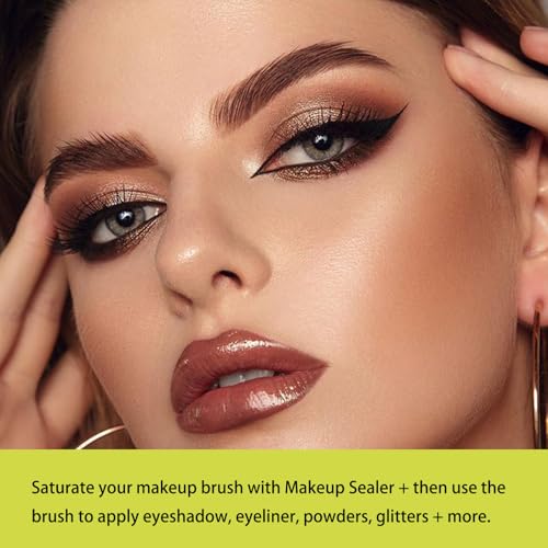 Metallic Eyeshadow with Brush - Long-Wear Shimmer Makeup