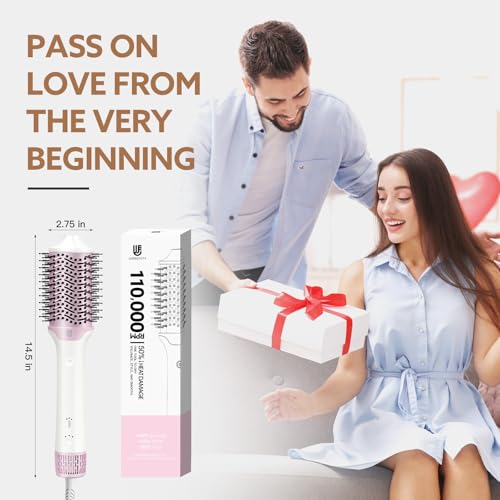2-in-1 Blow Dryer Brush & Straightener with Ionic Ceramic