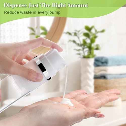 4 Pcs 150ml/5oz Airless Pump Jar Refillable Vacuum Pump Dispenser Bottles Travel Cosmetic Containers for Lotion Essence Shampoo Toiletries