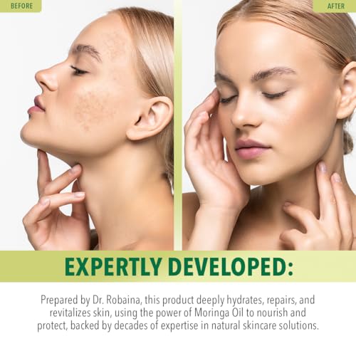 Dr. Robaina 100% Pure Organic Moringa Seed Oil ? Cold-Pressed, Unrefined & Hexane-Free Face, Hair & Nail Moisturizer ? Fast-Absorbing Non-Greasy Hydration ? 2 fl oz Dropper Bottle ? Made in USA
