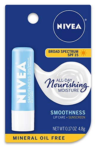 NIVEA Smoothness Lip Care SPF 15 Carded, 1 Count, Pack of 6