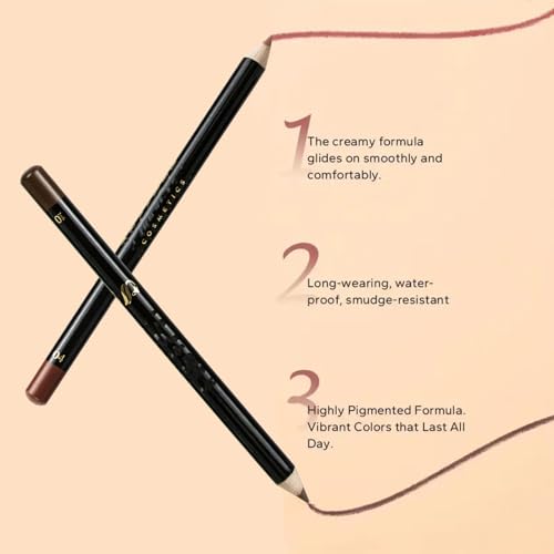 Nude Lip Liner Set 12 Colors - Waterproof Matte Pencils