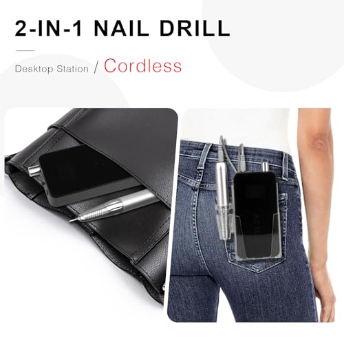 AZ GOGO 35000RPM Rechargeable Nail Drill Machine for Acrylic Gel