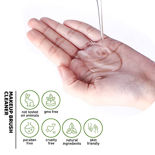 Makeup Brush Cleaner Set with Silicone Mat - 6.8 Fl Oz, 2-Pack