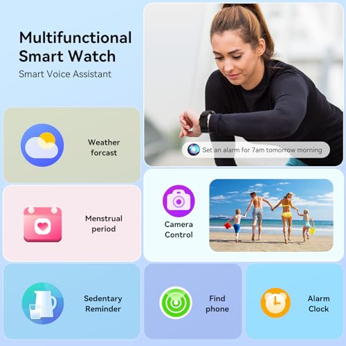 QONBINK Smart Watch for Men - 1.85" HD Fitness Tracker with Bluetooth Calling & 120+ Sports Modes - Waterproof Heart Rate Monitor (Black)