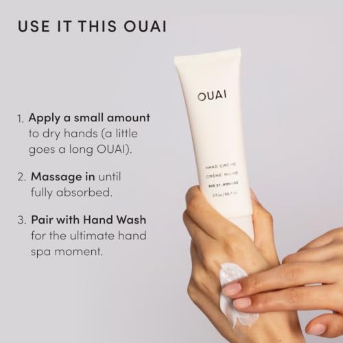 OUAI Hand Cream - Hydrating Shea Butter & Coconut Oil Hand Balm (3 oz)