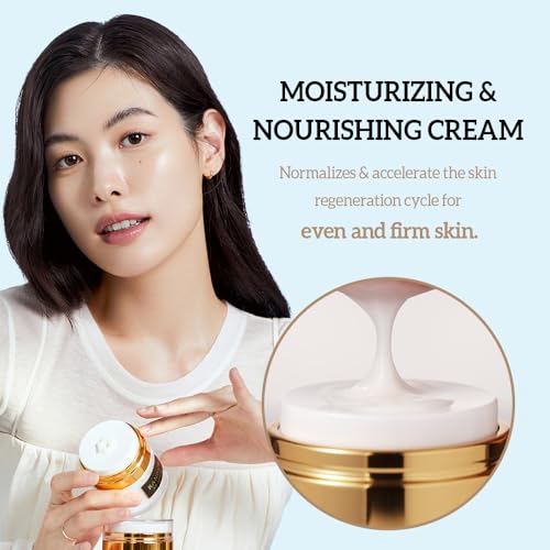 Rannce DONGSUNG Okra Cream, 1.76oz Vegan Mucin Cream form Korea Anti Aging Face Cream with Functional Okra Extracts, Wrinkle Improvement, Hydrates and Moisturizes Skin, Improves Firmness, 50g