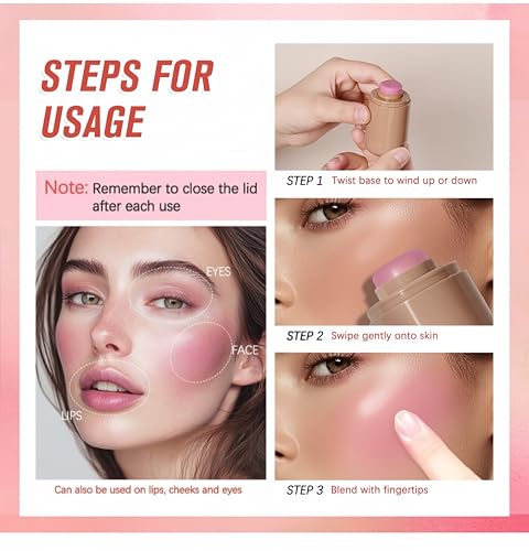Matte Blush Stick - Creamy, Long-Lasting, Buildable (06 Bronze Glow)