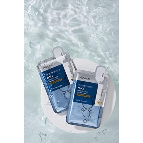 Mediheal NMF Nude Gel Mask 10 Pack Moisturizing Cooling Hydrating Transparent Hydrogel Patent Sheet