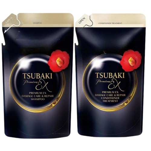 TSUBAKI Premium EX Damage Care Shampoo & Conditioner Refill Set 10oz
