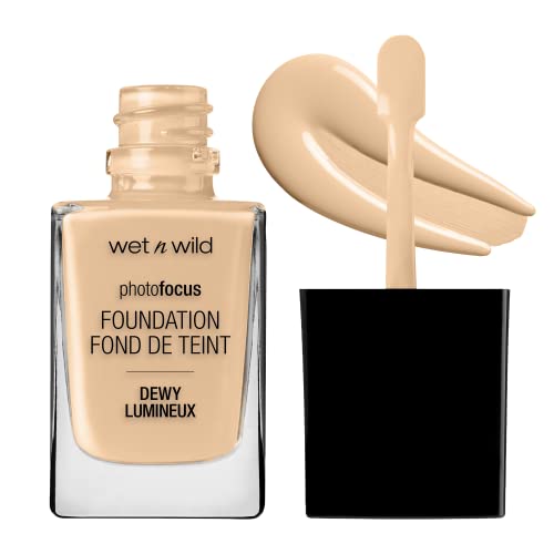 wet n wild Photo Focus Dewy Liquid Foundation Makeup, Soft Beige & Shell Ivory