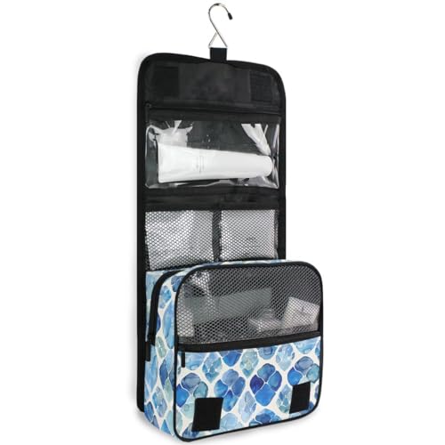 Hanging Travel Toiletry Bag Watercolour Tortoise Shell Kit Makeup Case Cosmetics Organizer for Men Women