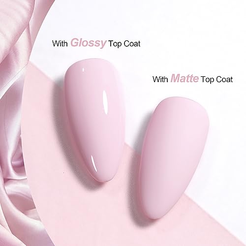 GAOY Pastel Gel Nail Polish 16ml Baby Pink Soak-Off UV LED Cure for Spring & Summer