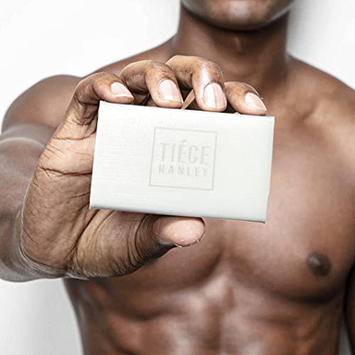 Tiege Hanley Daily Body Wash Bar Soap for Men With Vitamin E, Jojoba Oil, and Aloe to Cleanse, Hydrate, and Gently Exfoliate, Men's Shower Skin Care, Subtle Cucumber Scent, 5 Oz Bar