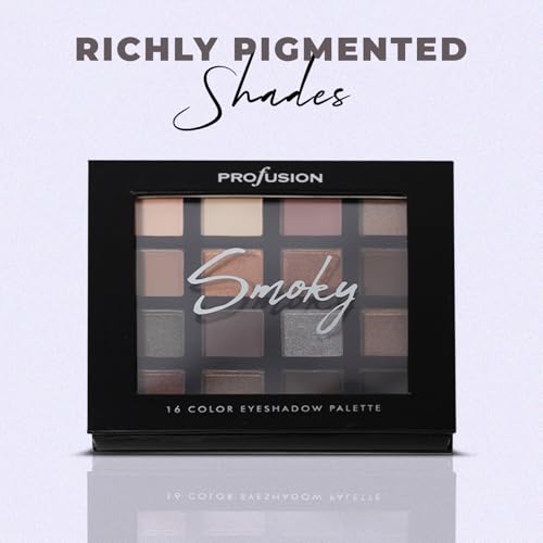 Profusion Sparkle Eyes Eyeshadow Palette – 16 Shades with Primer & Brush