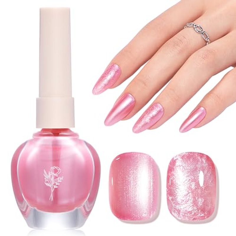 COSMOO Quick Dry Pearl Pink Nail Polish - 0.42 fl oz Chip Resistant
