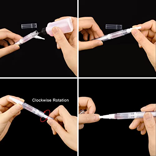 10-Pack 5ml Empty Twist Pens for Lip Gloss & Nail Oil