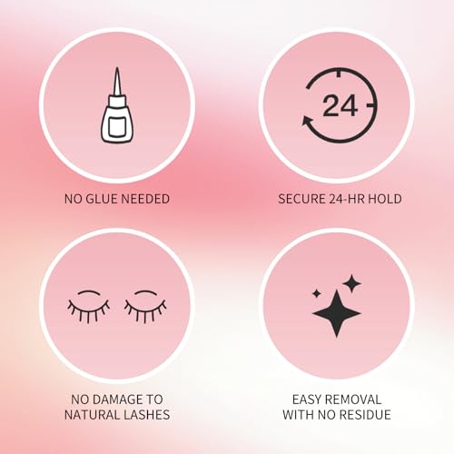 Self Adhesive Lashes, 100Pcs Self Adhesive Eyelash Clusters, Wispy C-curly Cluster Eyelash extensions 10MM Individual Lashes, No Glue Needed, Natural Look, 10MM