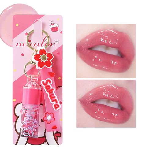 Baorder 3-Piece Hydrating Lip Gloss Set with Keychain