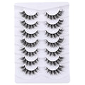 Mebver Cat Eye Lashes - Faux Mink False Eyelashes, 7 Pairs