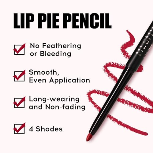 MLSMILE 4PCS Matte Lip Liner Set - Waterproof, Longwear & Smooth
