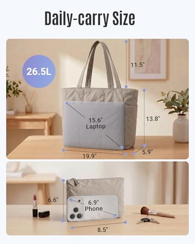 LIGHT FLIGHT Women's 2-Pc Puffy Tote Bag Set - Lightweight Travel Handbags