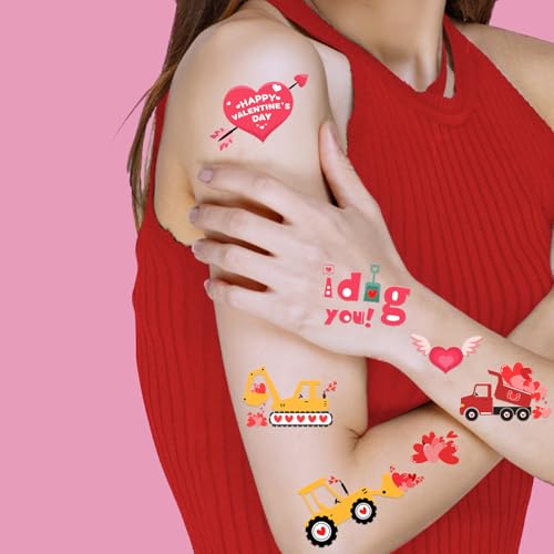 Valentine's Day Temporary Tattoos 152 Count - Heart Design