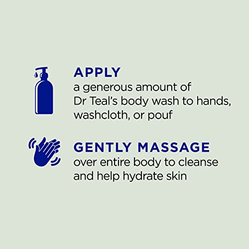 Dr Teal's Body Wash with Pure Epsom Salt, Relax & Relief with Eucalyptus & Spearmint, 24 fl oz (Pack of 4)