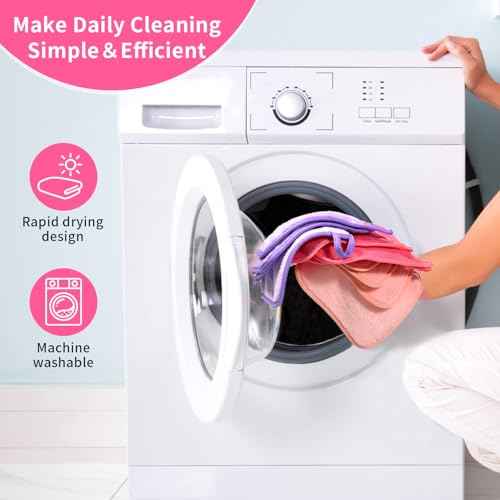 Makeup Remover Cloth 12 Packs Set, 6.5" x 6.5" Reusable Makeup Remover Towels, Makeup Washcloths for Face, Soft & Washable Coral Fleece Microfiber Towel for Face, Eye, Lips